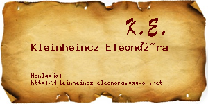 Kleinheincz Eleonóra névjegykártya